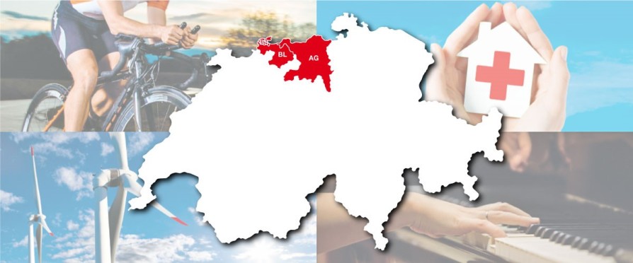 Schweizkarte Nordwestschweiz